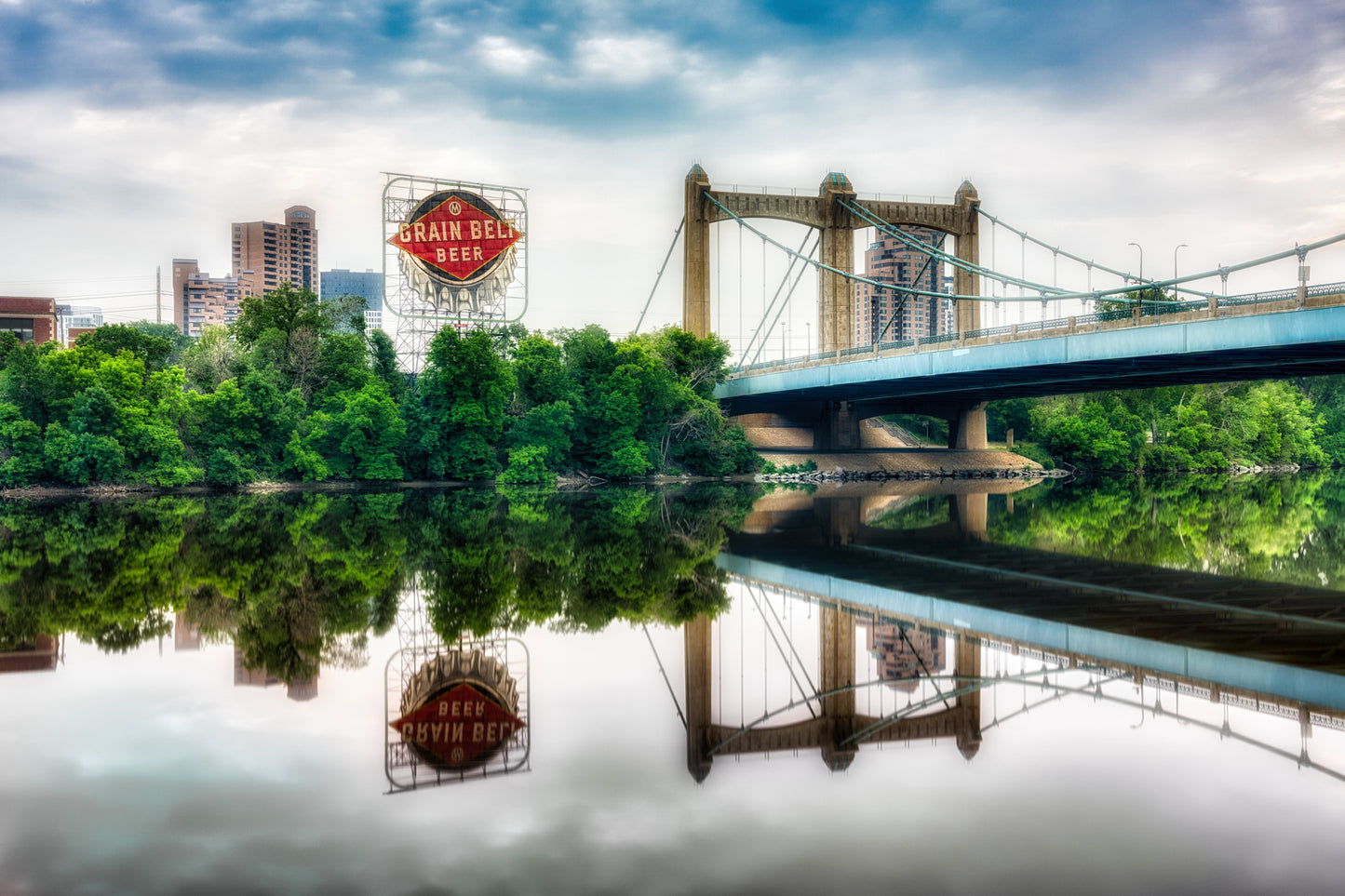 Grain Belt Beer Sign in the Summer