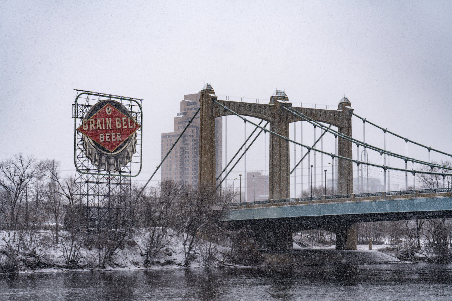 Grain Belt Beer Snow Day