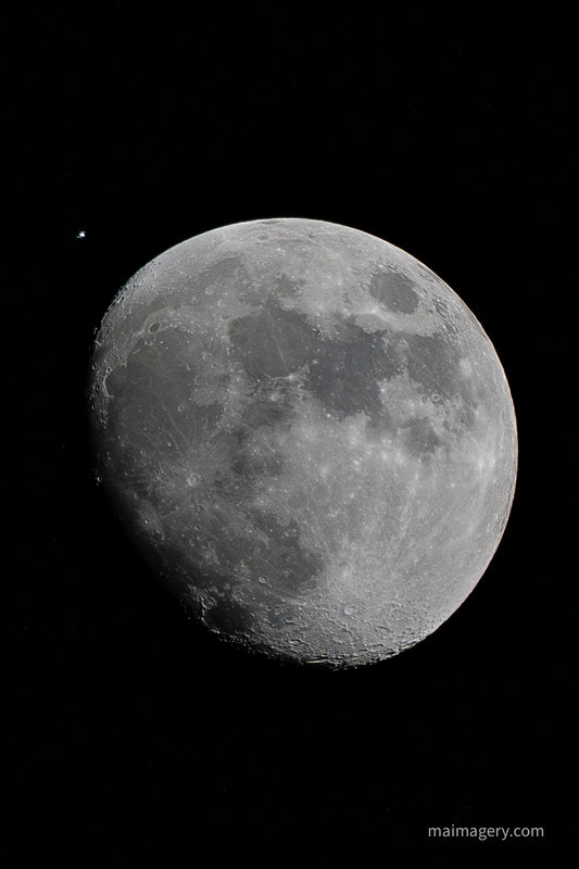 International Space Station Passing the Moon