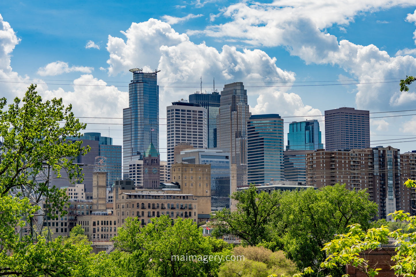 Minneapolis Skyline on a Beautiful Summer Afternoon