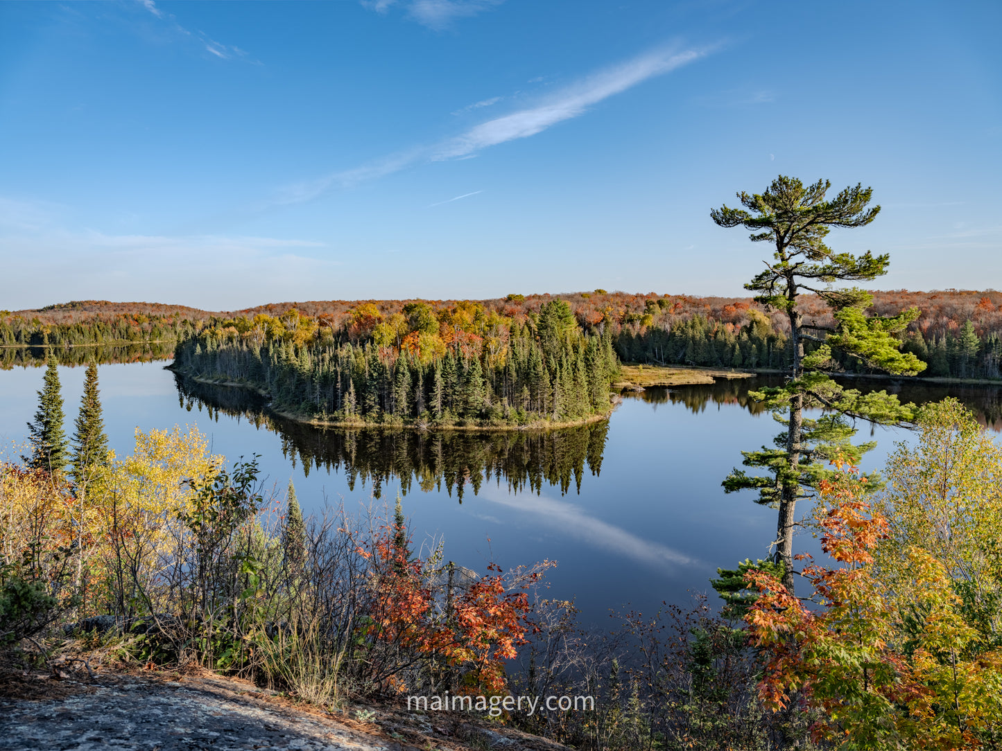 Inland Lake along the Minnesota North Shore in Autumn