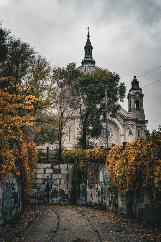 Saint Paul Cathedral with Abandoned Streetcar Tracks
