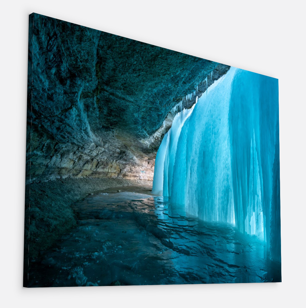 Behind a Frozen Minnehaha Falls