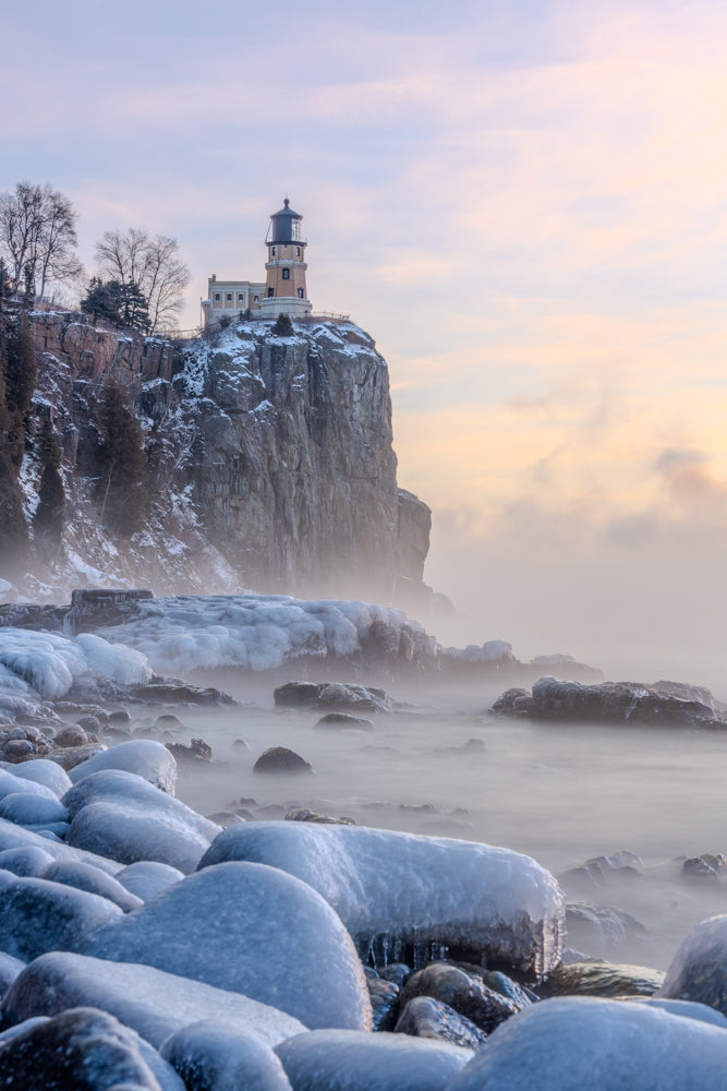 Split Rock and Sea Smoke