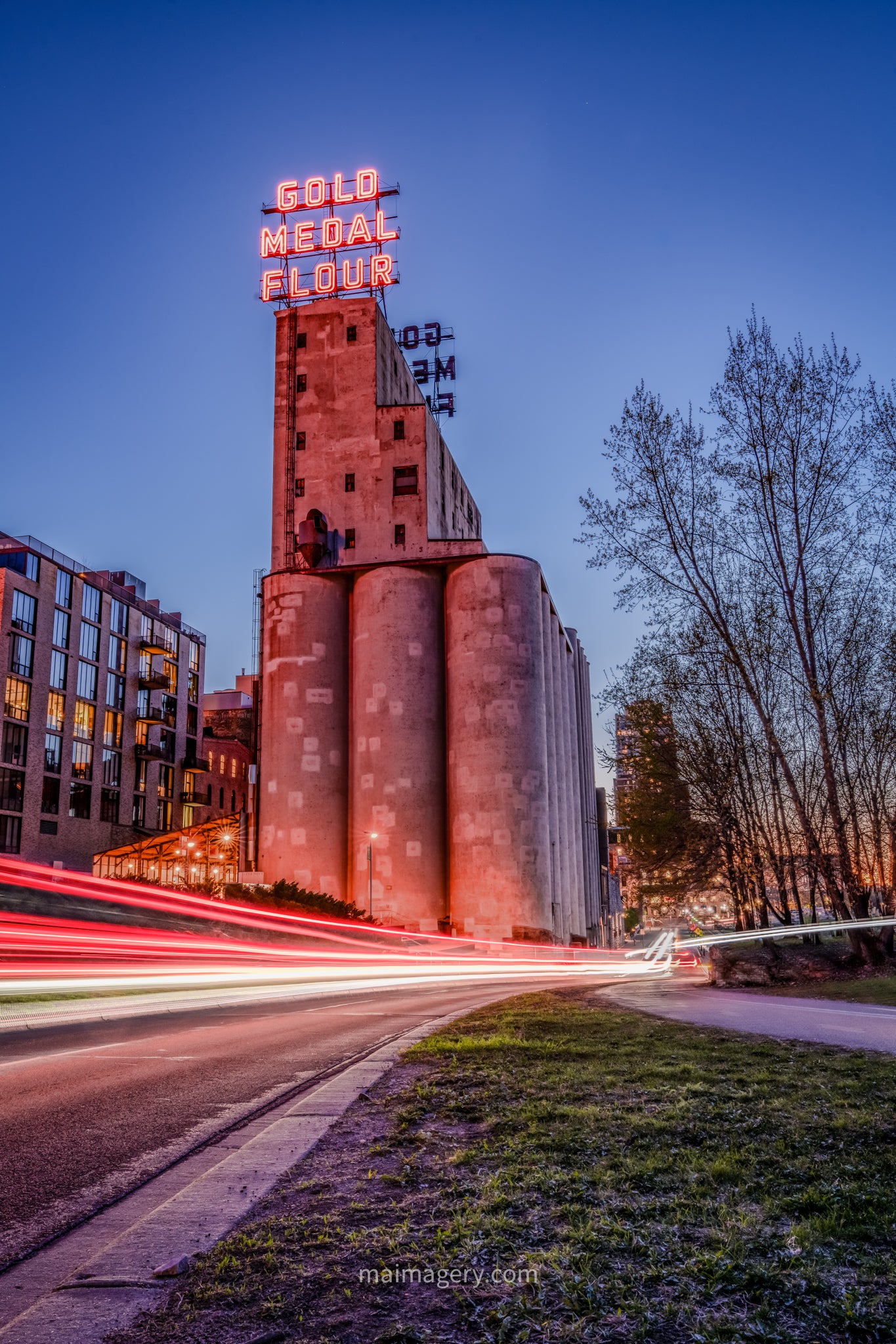 Sunset at the Mill District in Minneapolis