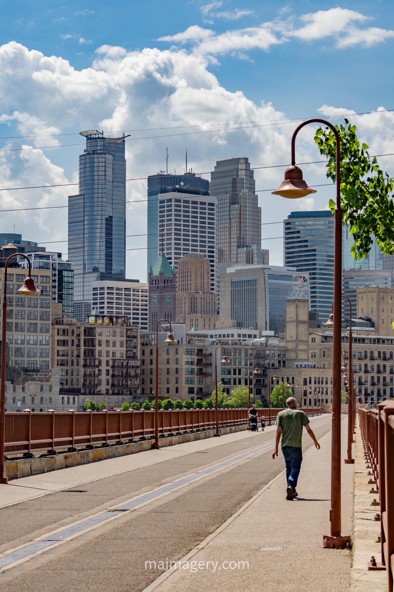 Stone Arch Bridge on a Beautiful Afternoon