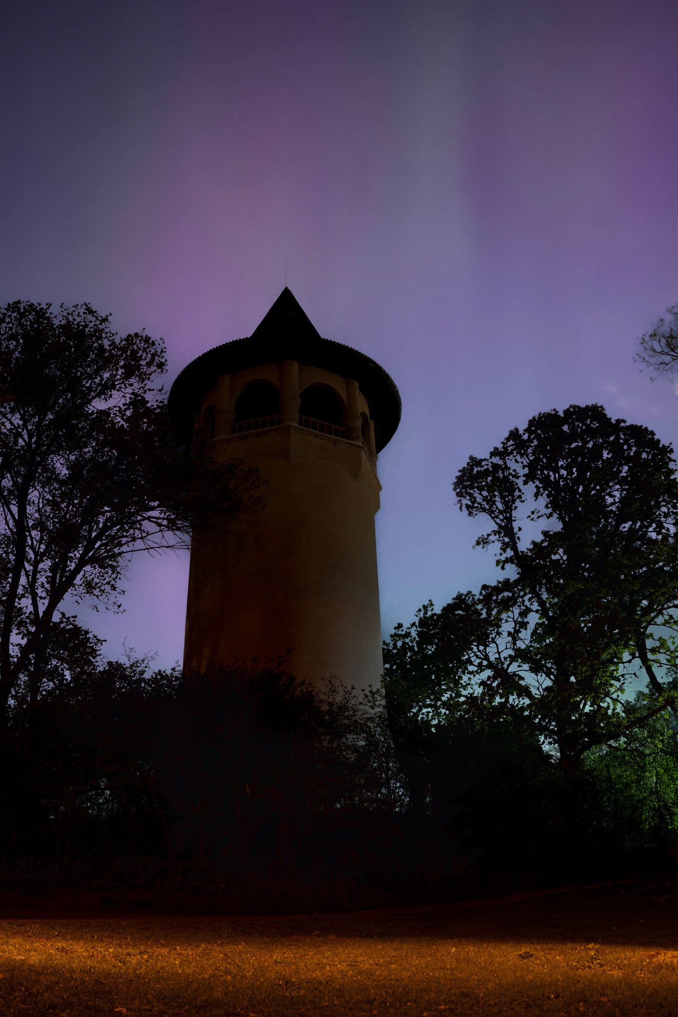 Northern Lights at the Witch's Tower