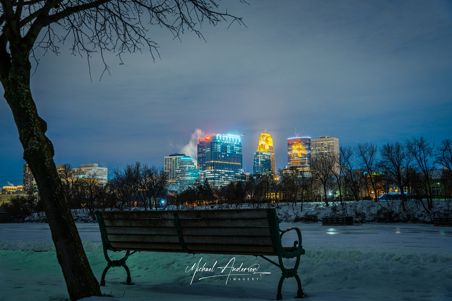 A Lonely Bench in Minneapolis