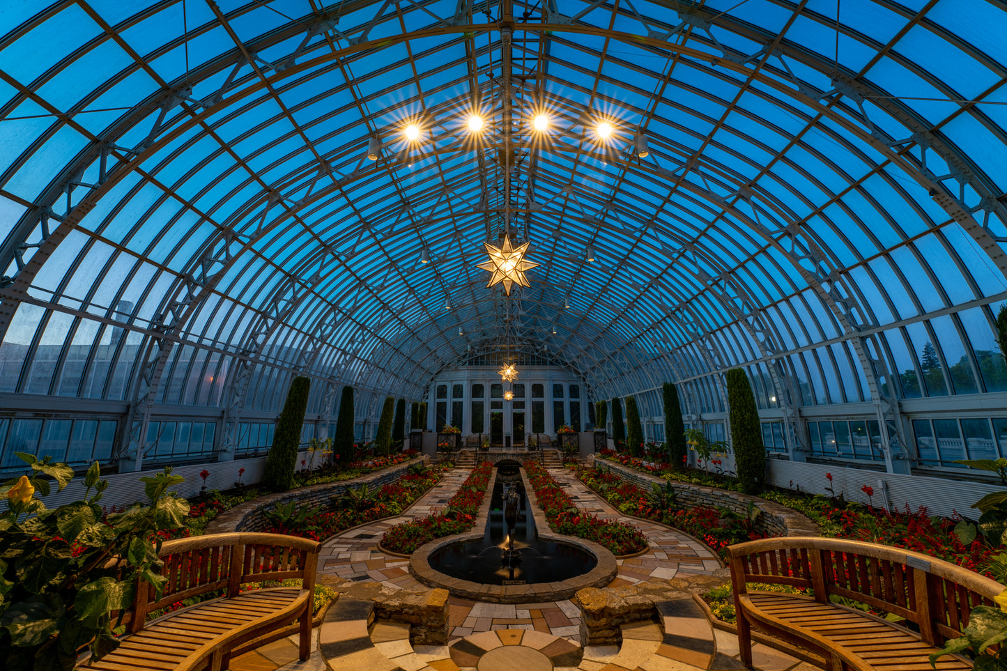 Marjorie McNeely Conservatory Sunken Garden facing northeast
