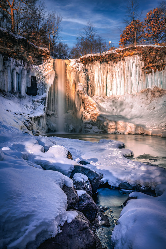 Minnehaha Falls in Late Winter