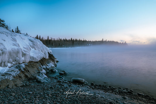 Icey Shores Looking toward Split Rock Lighthouse
