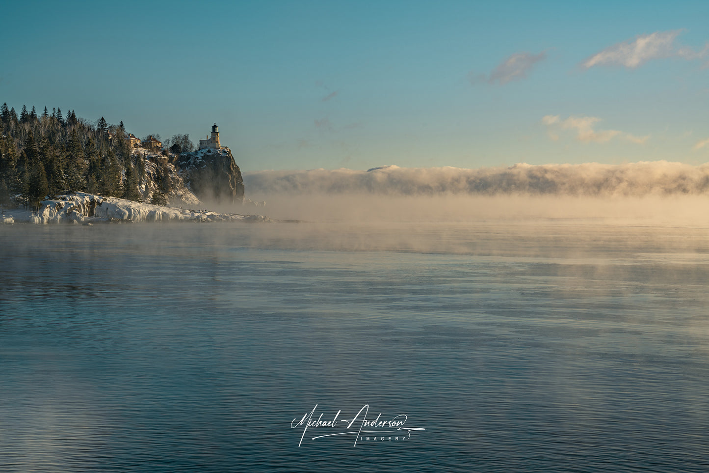 Split Rock Lighthouse vs a Wall of Sea Smoke