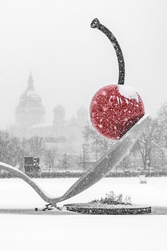 Spoon and Cherry in the Snow