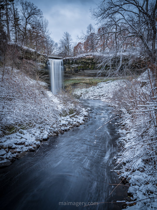 Fresh Snow at Minnehaha Falls