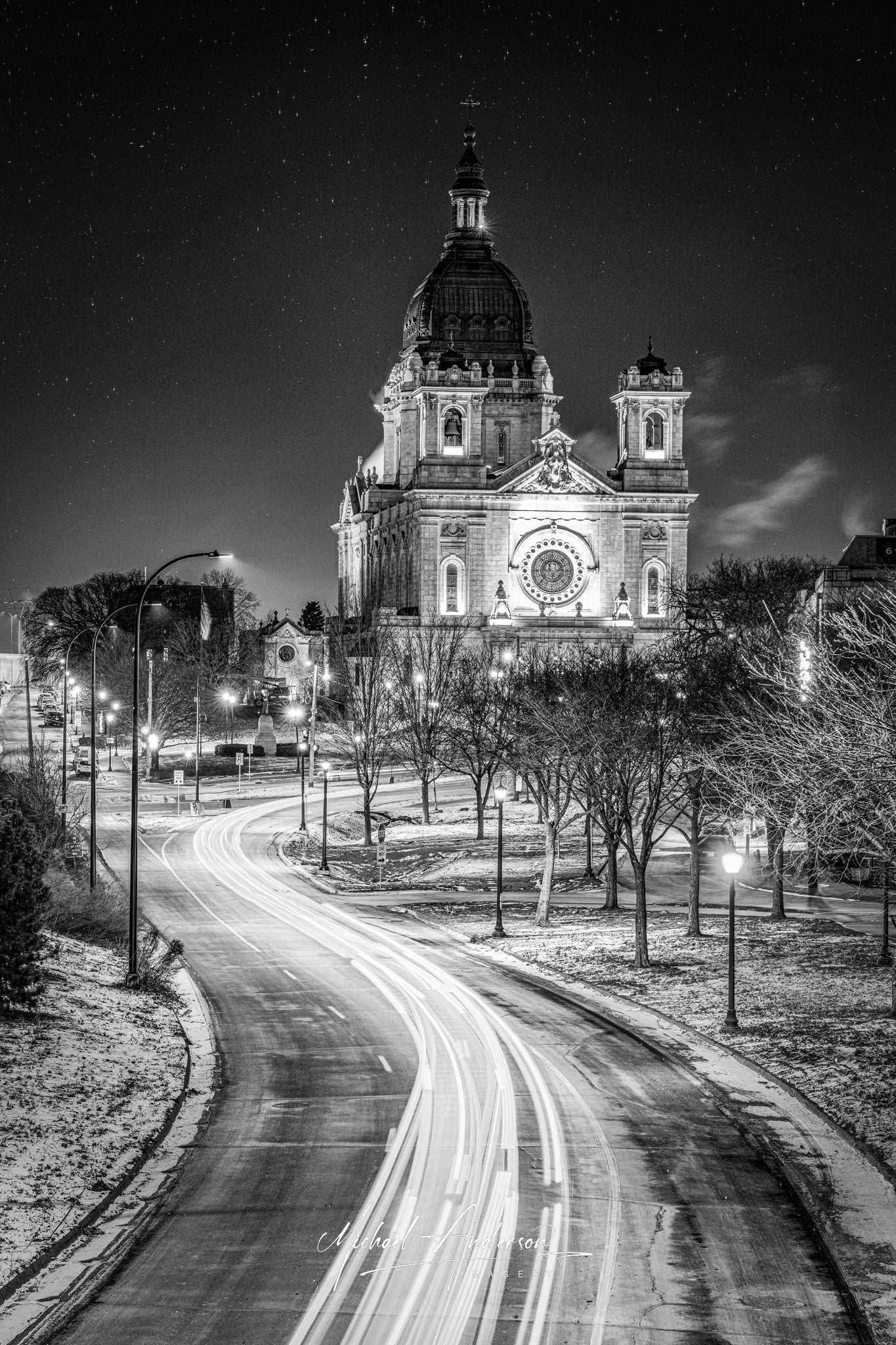 Basilica of Saint Mary on a Chilly Night