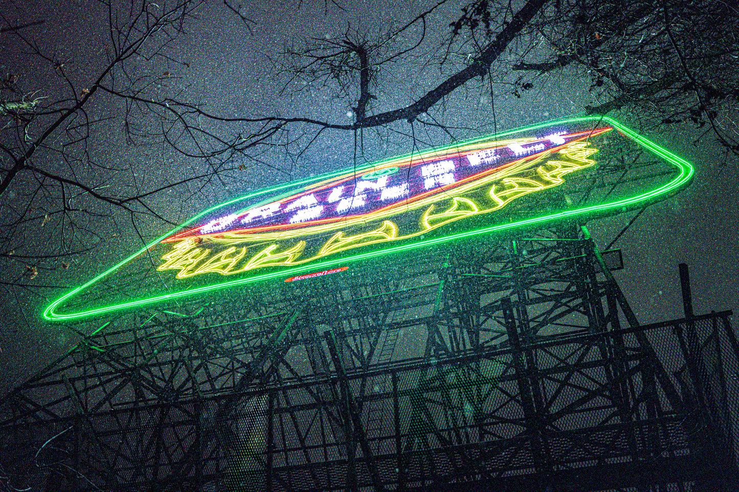 Grain Belt Beer Sign in the Snow