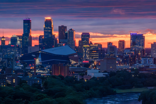 Minneapolis Sunset from Prospect Park