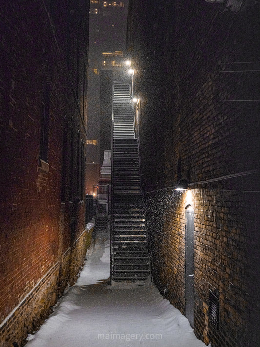 Back Alley of Downtown Saint Paul in the Snow