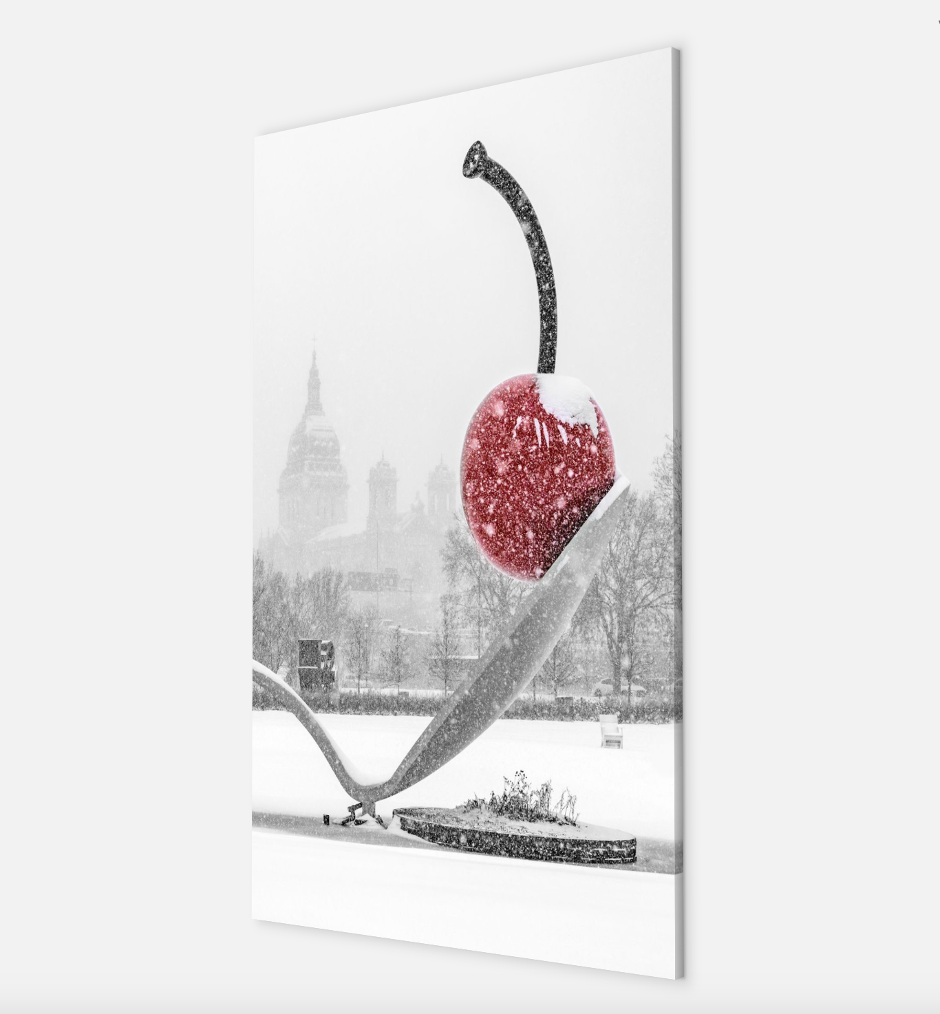 Spoon and Cherry in the Snow