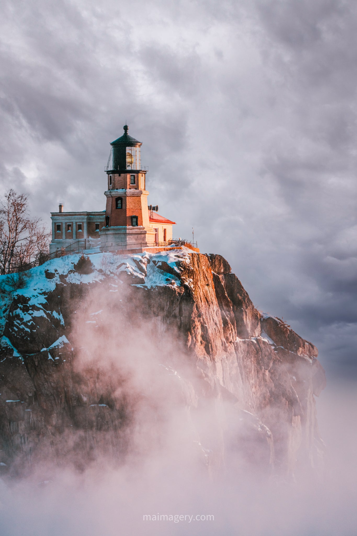 Split Rock Lighthouse on Top of a Cloud of Sea Smoke