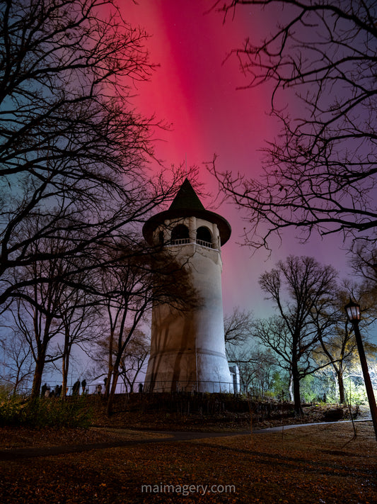 Northern Lights at the Witch's Tower