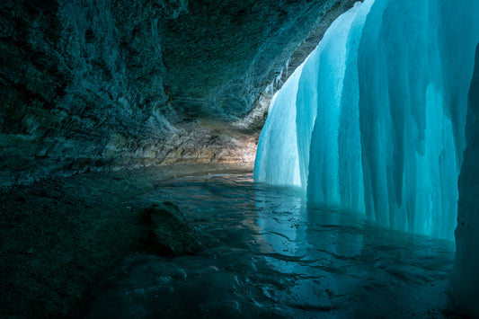 Behind a Frozen Minnehaha Falls