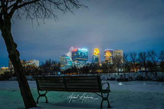 A Lonely Bench in Minneapolis