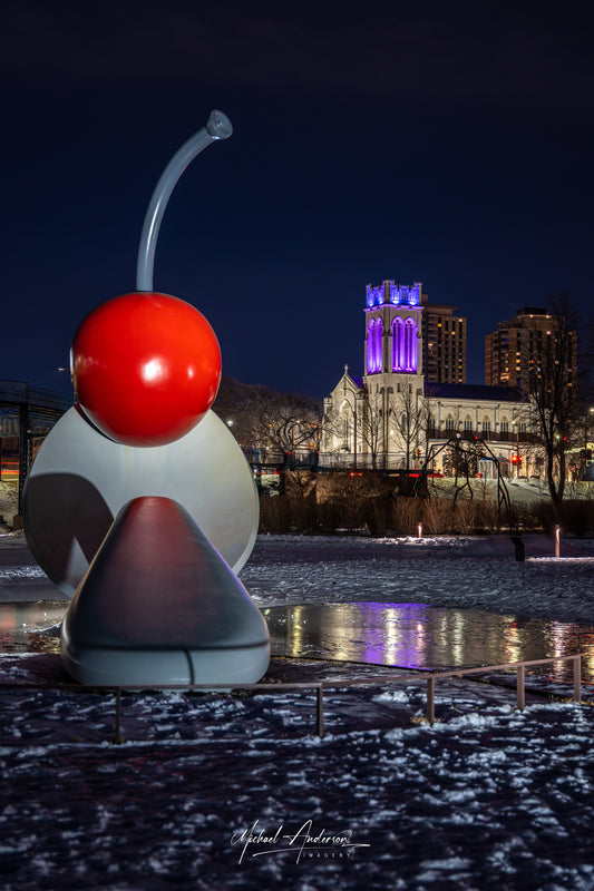 Spoonbridge and Cherry with Saint Mark's Episcopal Cathedral Squared