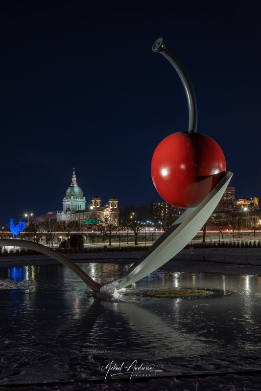 Spoonbridge and Cherry with Basilica of Saint Mary