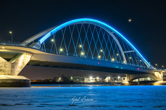 Lowry Avenue Bridge and Moon