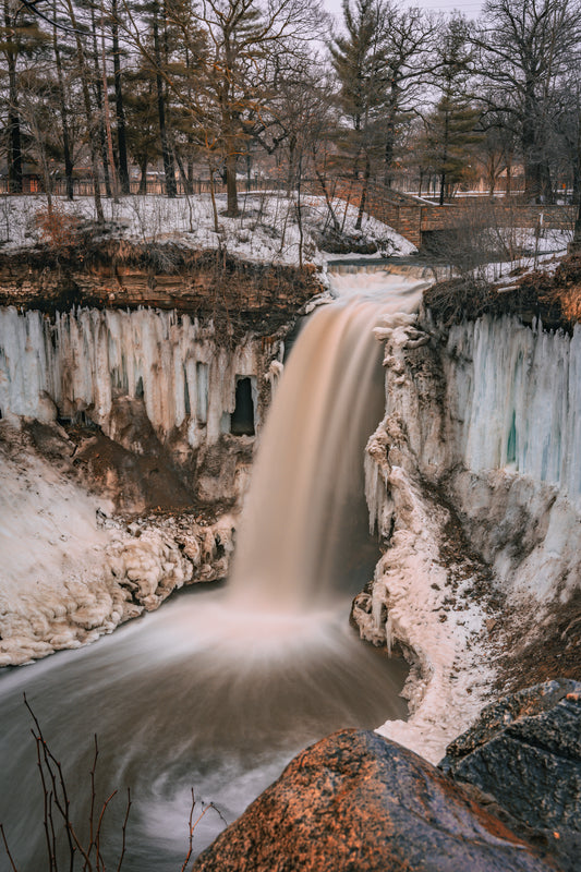 Minnehaha Falls in Early Spring