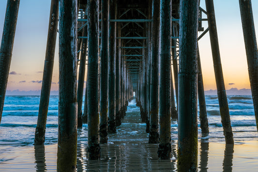 Beneath the Oceanside Pier at Sunset