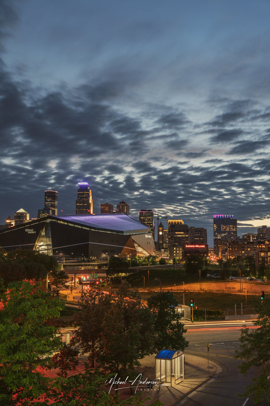 Downtown Minneapolis in Purple for Prince's Birthday