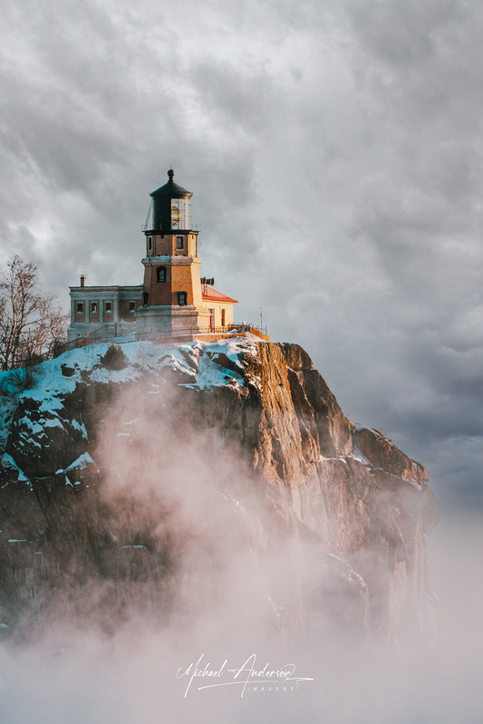 Split Rock Lighthouse on Top of a Cloud of Sea Smoke