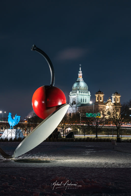 Spoonbridge and Cherry Portrait with Basilica