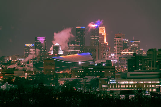 Minneapolis Skyline in Support of Ukraine Year 2